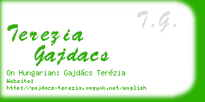 terezia gajdacs business card