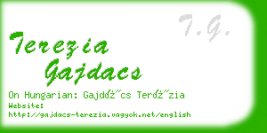terezia gajdacs business card